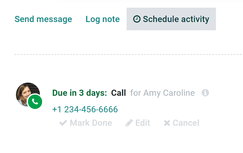 Schedule calls from chatter inside Binqiyun