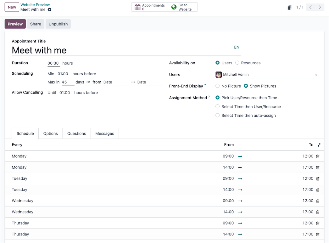 Appointments App