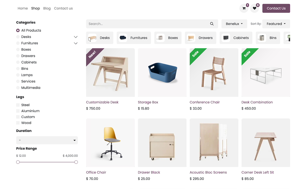 Binqiyun eCommerce app interface