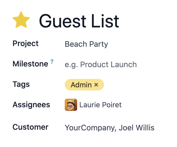 guest list